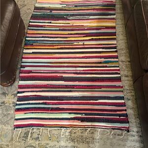 Raj Multicolor Striped Rug 99 & 98